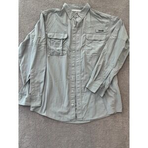 World Wide Sportsman XLT Long Sleeve Fishing Shirt Gray Vented Outdoor Safari Me